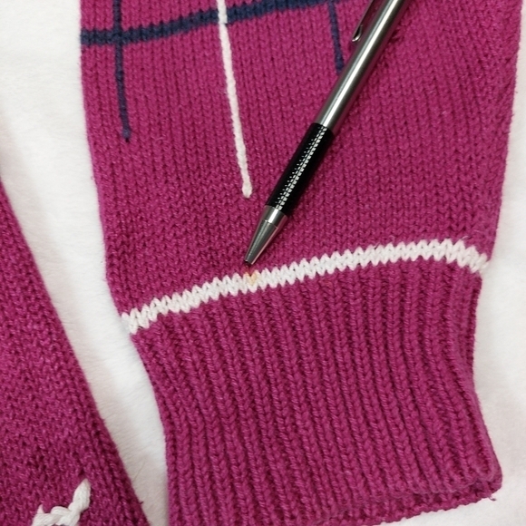 Separate Issues Vintage Magenta Floral 3D Knit Sweater Size Medium - Picture 5 of 8